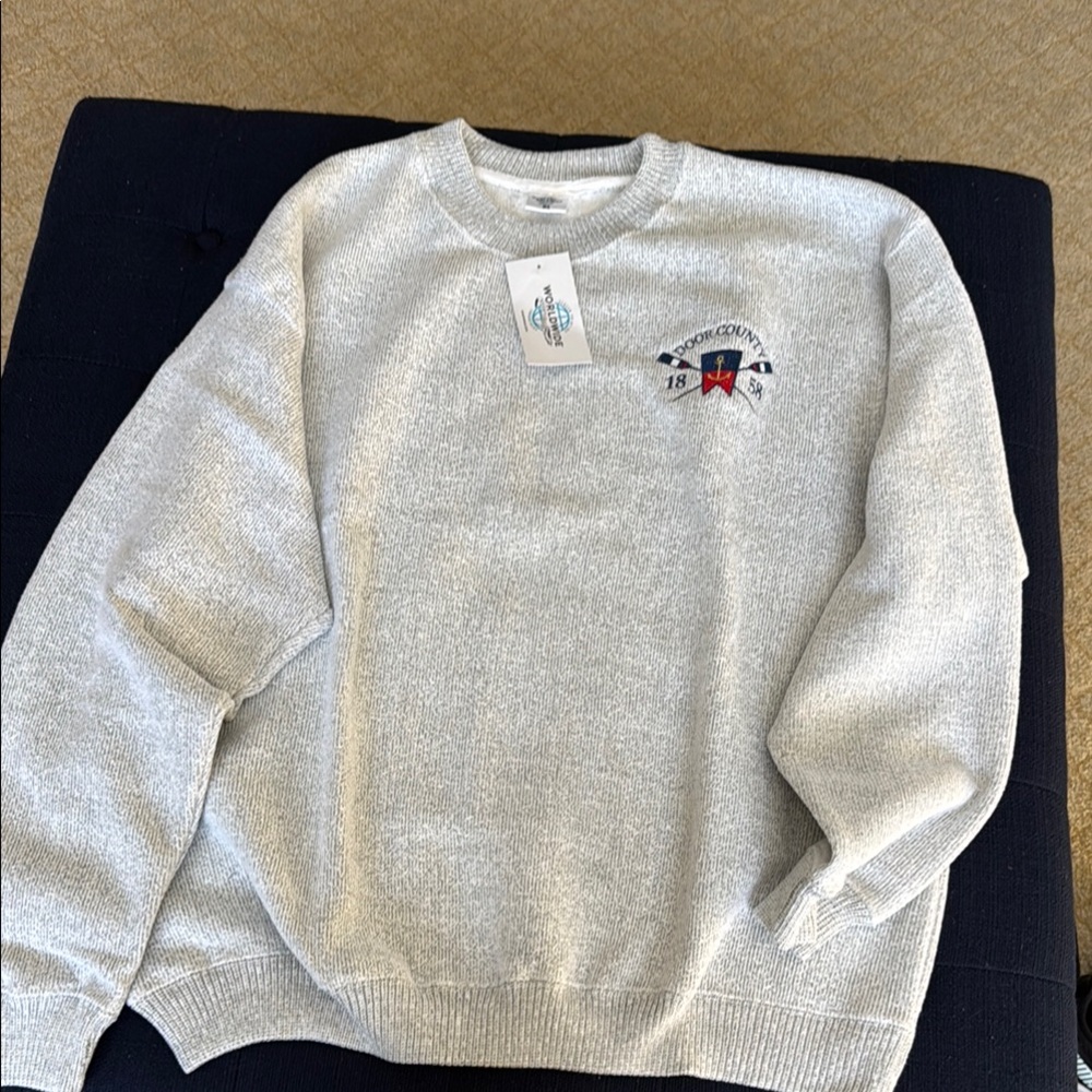 Door County Gray Crewneck Sweatshirt